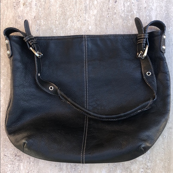 TIGNANELLO Black Pebble Leather Shoulder Bag - Picture 15 of 16